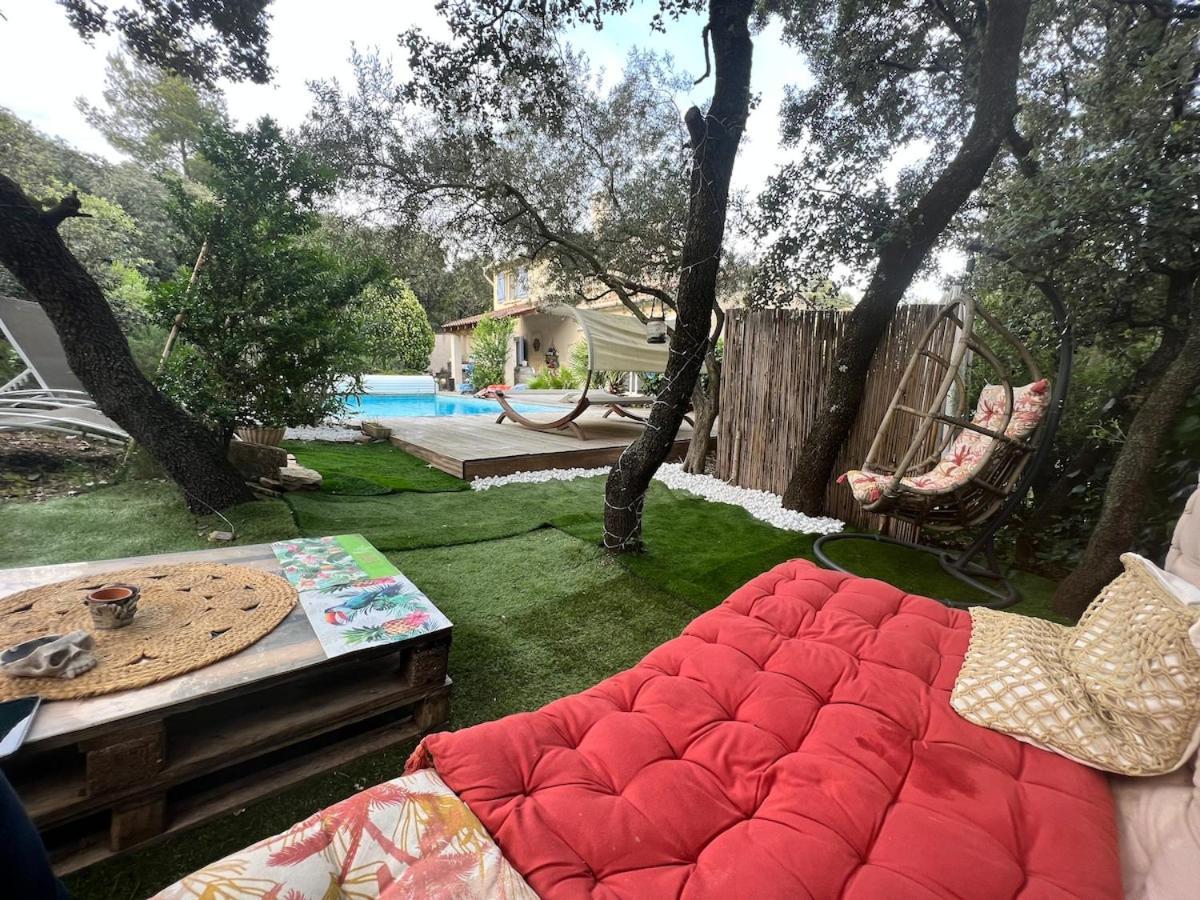 Bezouce Le Havre De Paix En Garrigue 4 Chambres 3 Sdb Piscine מראה חיצוני תמונה